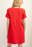 Short Sleeve V Neck Dress