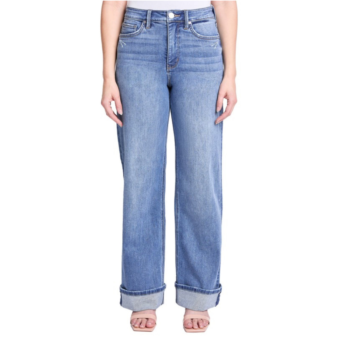 RFM Cuff Wide Leg Jeans