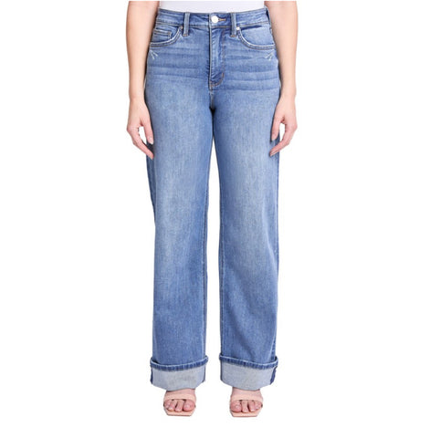 Cuff Wide Leg Jeans