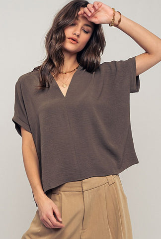 Oversized V Neck Top