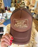 Brown Country Music Makes You Live Longer Trucker Hat