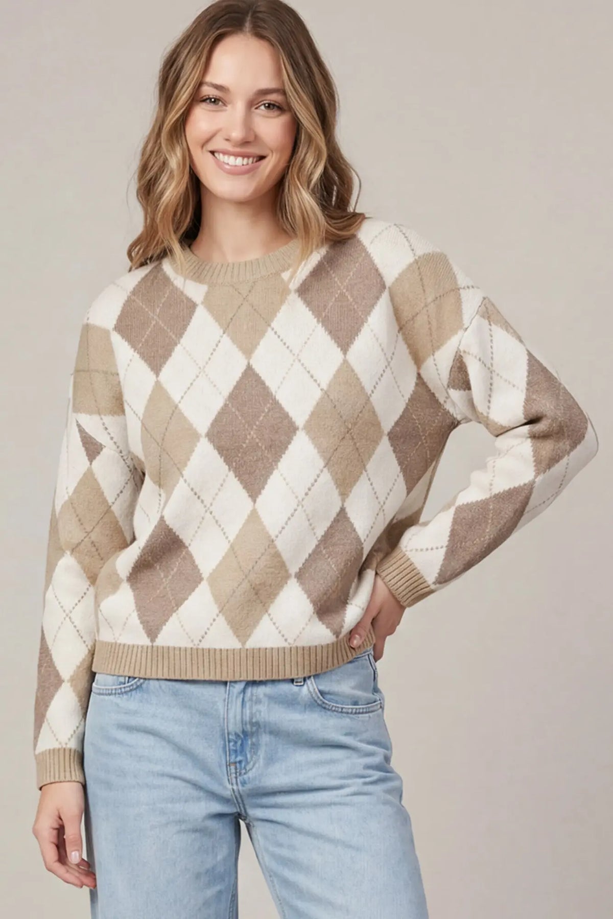 Argyle Pattern Sweater