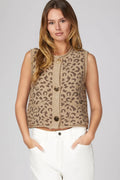 Sleeveless Leopard Sweater