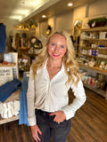 Ruched Button Down Shirt