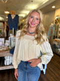 Lace Square Neck Blouse