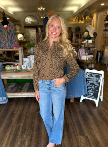 Animal Print Cardigan