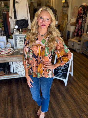 Abstract Print Blouse