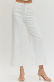 White Wide Cuff Pants