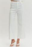 White Front Pleat Pants