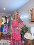Pink Multi Maxi Dress