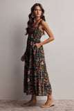 Floral Smocked Tiered Midi Dress