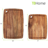 TB Home® 2-Piece Acacia Wood Cutting Board Set