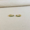 18k Gold Filled Colored CZ Hoop Earrings