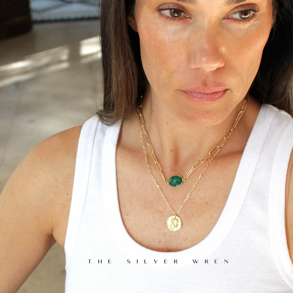 Green Onyx Pendant Necklace