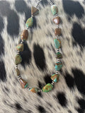 4mm Sterling Silver w/ Genuine Chunky Turquoise 