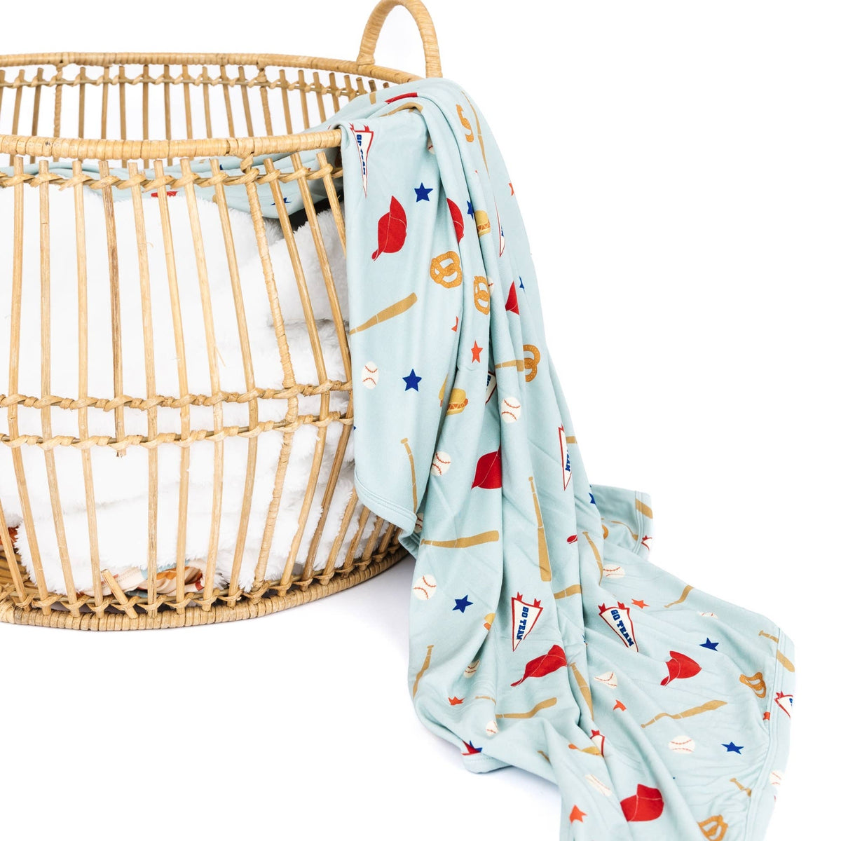 Play Ball Baseball Luxury Bamboo Blanket