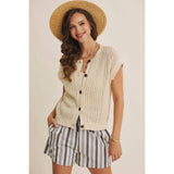 Breezy Cotton Open Knit Vest
