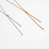 18K Gold PVD Stainless Steel Bolo Necklace