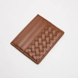 Vegan Leather Woven Braided Card Wallet