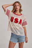 Sheer Lace USA Top
