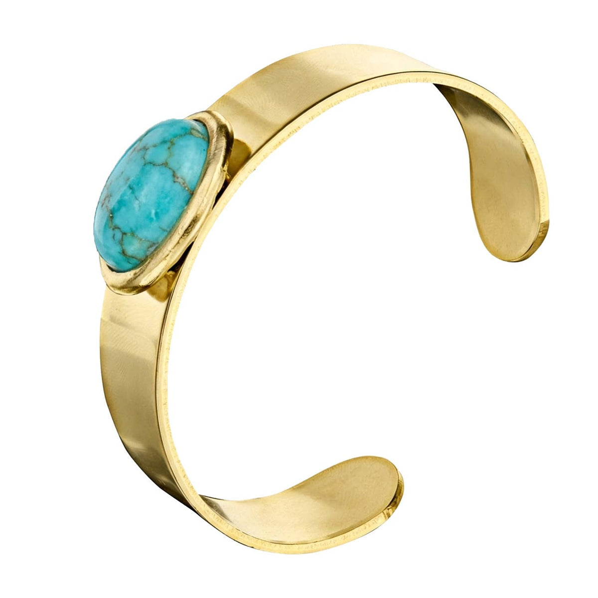 Susan Shaw Turquoise Oval Cabochon Cuff