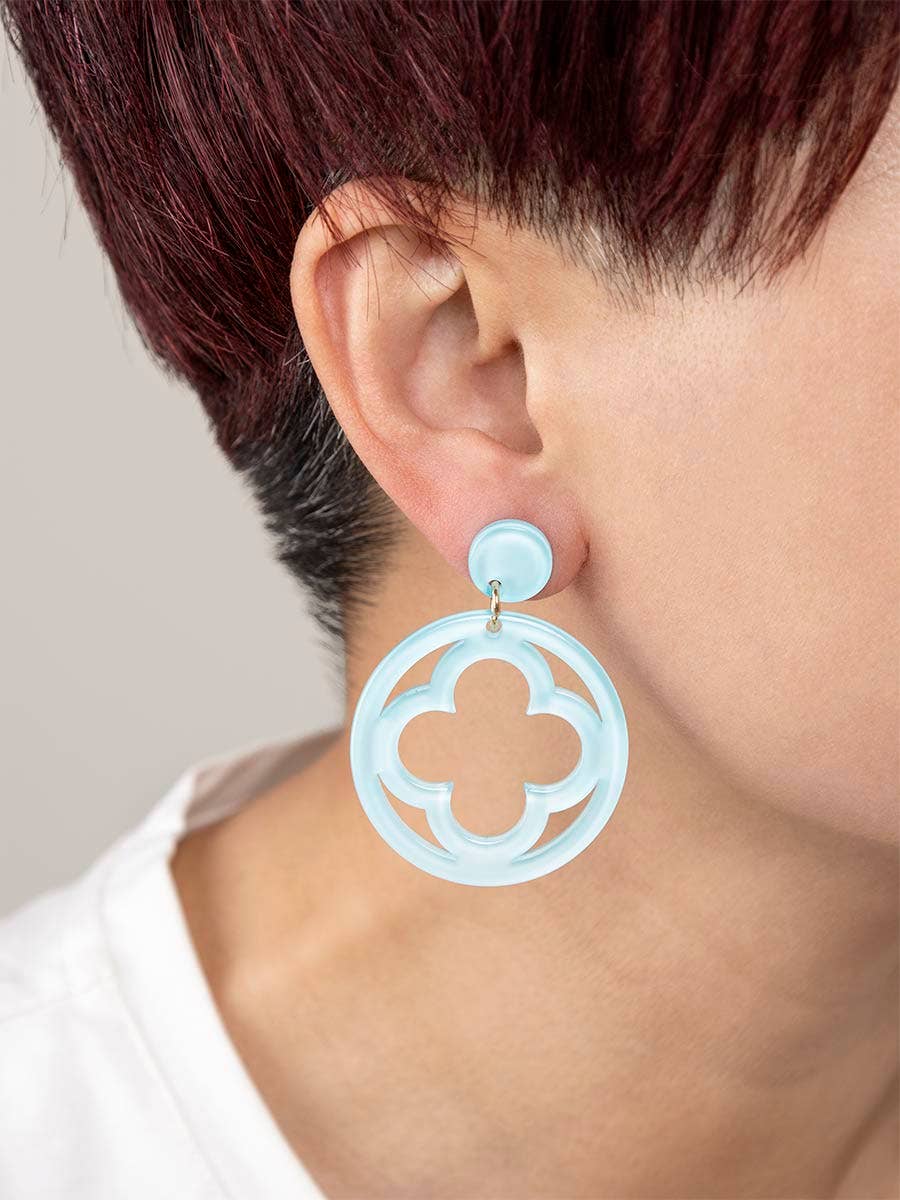 Zenzii Open Clover Drop Earring