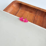 Hand Drawn Heart Studs - Hot Pink // Valentine's Earrings