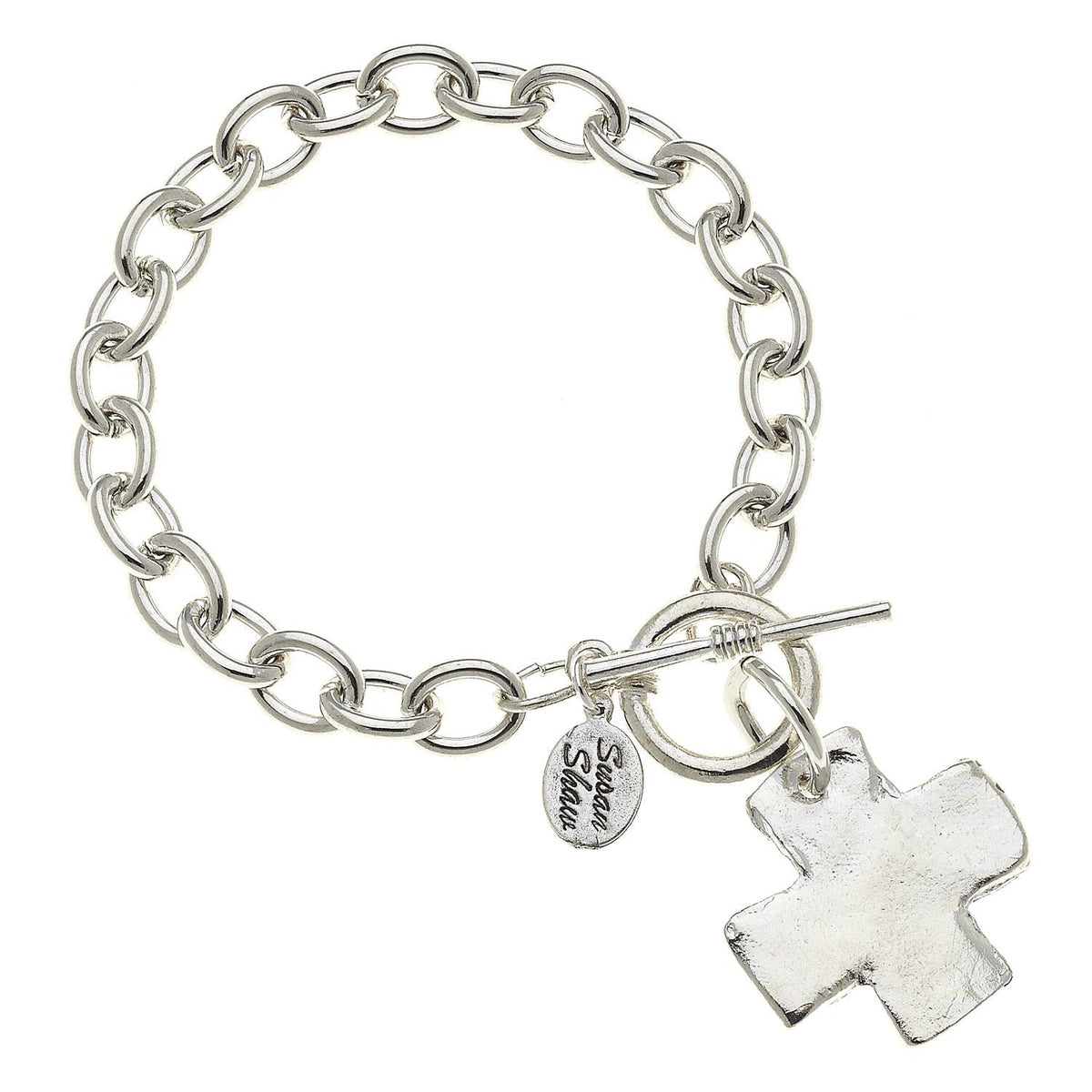 Susan Shaw Silver Cross Bracelet