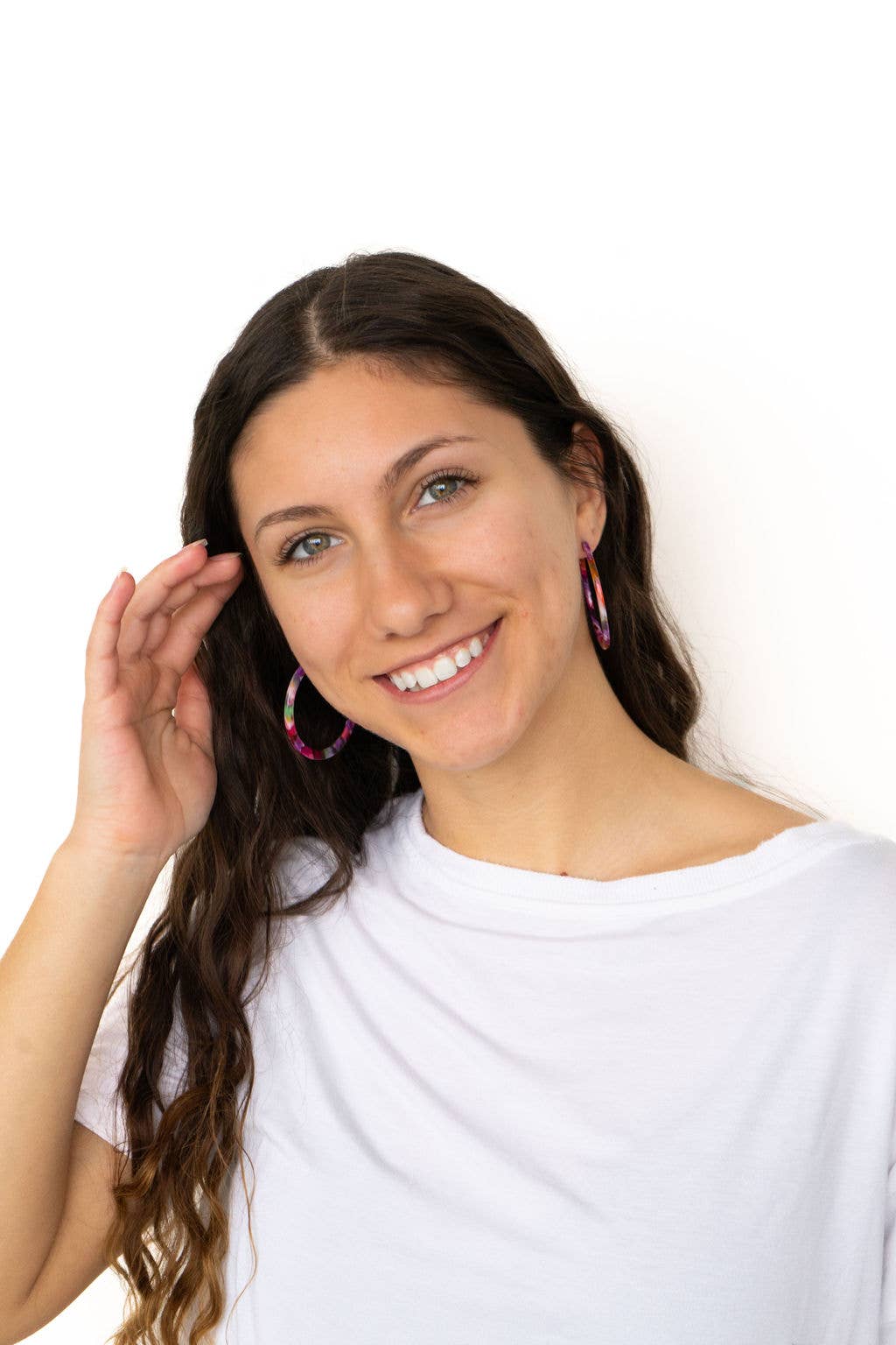 Cameron Hoops - Paradise Pink // Earrings, Jewelry, Gifts