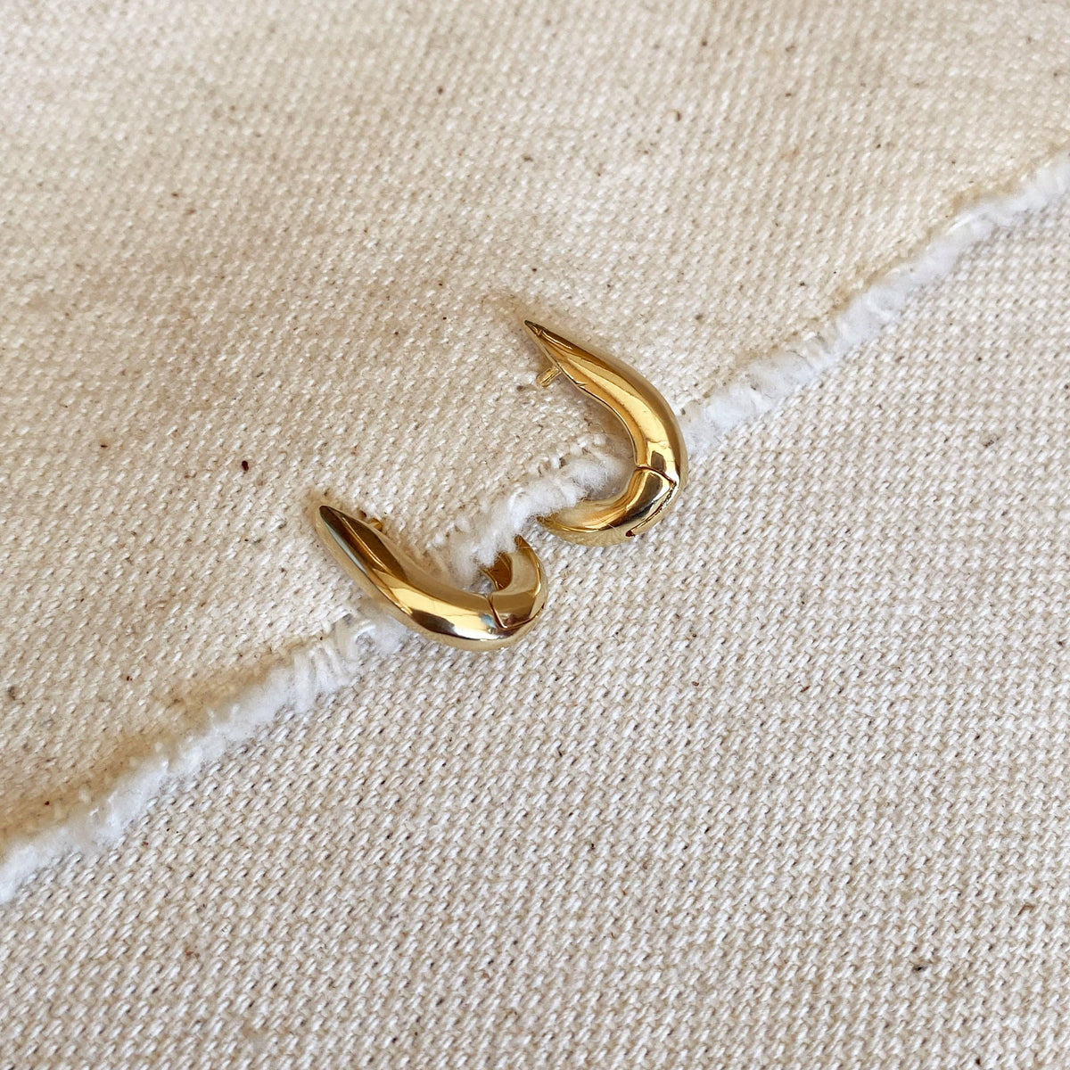 18k Gold Filled U Shaped Hoop Earrings