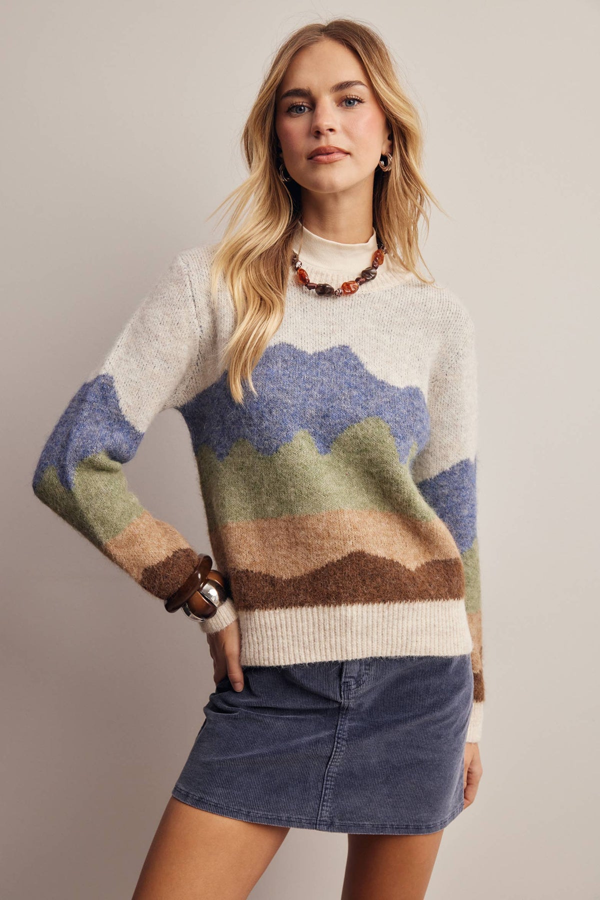 Abstract Landscape Knit Sweater