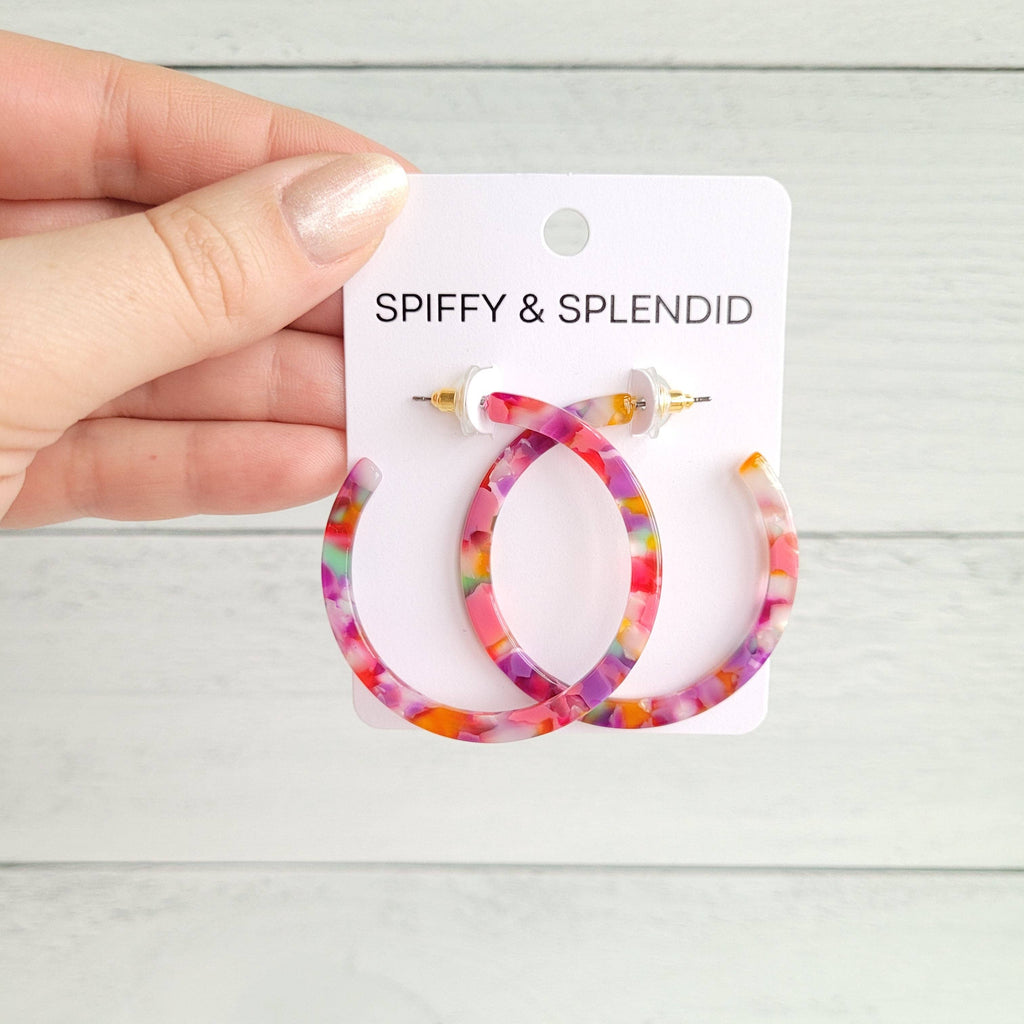 Cameron Hoops - Paradise Pink // Earrings, Jewelry, Gifts