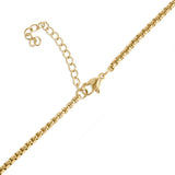Gold and Steel Horse Shoe Carabiner Charm Holder Necklace