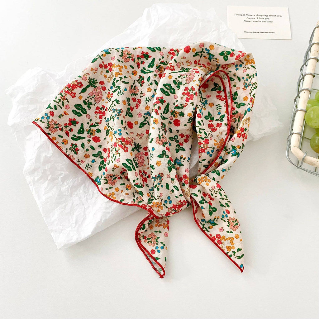 Multi-Use Retro Floral & Animal Print Square Bandana