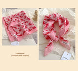 Red Passion Floral Bandana Square scarf