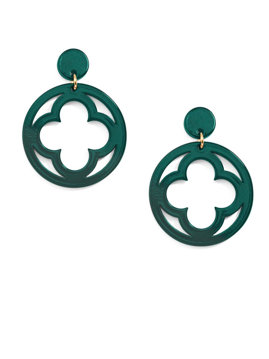 Zenzii Open Clover Drop Earring