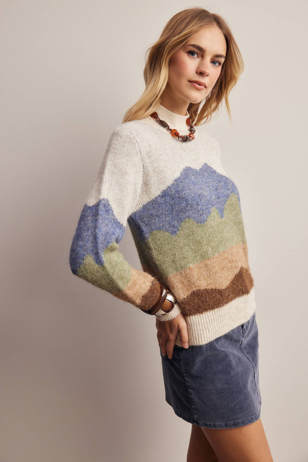 Abstract Landscape Knit Sweater