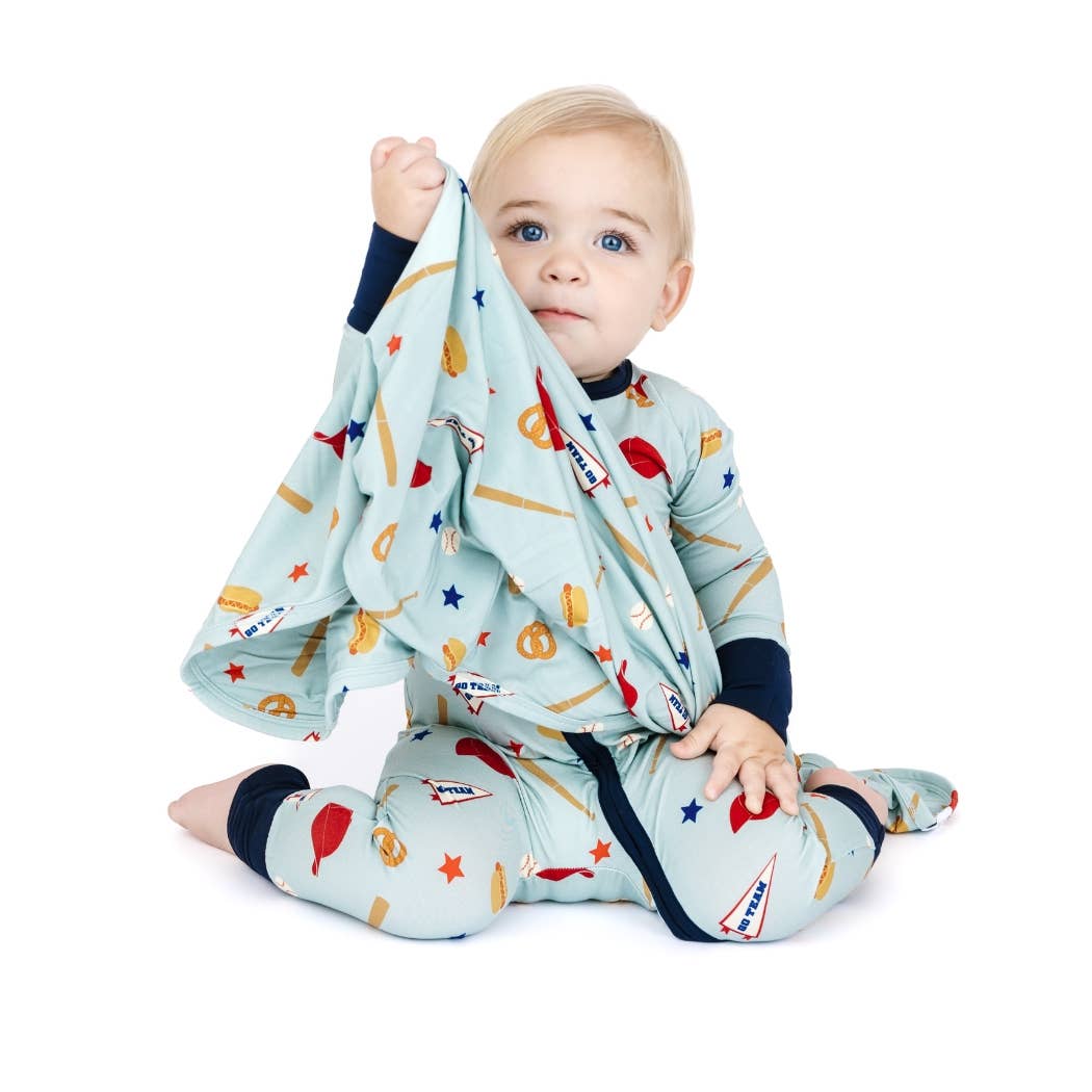 Play Ball Baseball Luxury Bamboo Blanket