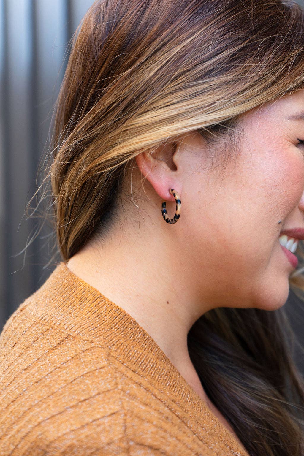Cam Mini Hoops - Cheetah // Gifts, Jewelry, Earrings, Leopard