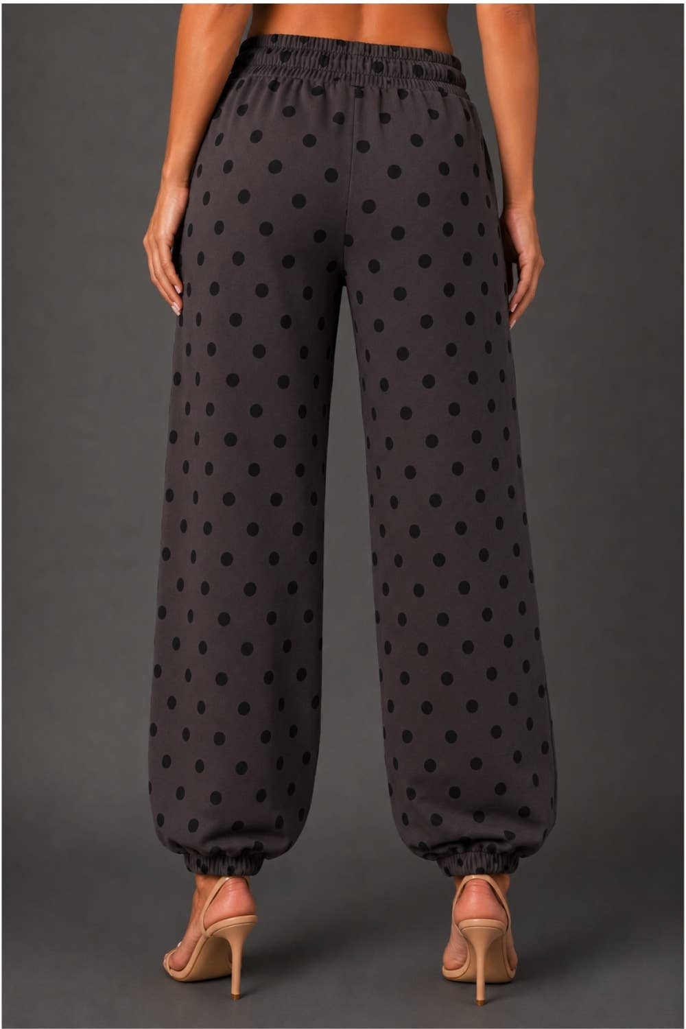 Dk. Gray & Black Polka Dot Sweatpants