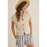 Breezy Cotton Open Knit Vest