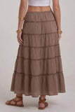 Mini Checkered Tiered Maxi Skirt