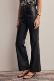 Faux Leather Straight Leg Pants