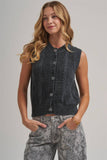 Mineral Washed Knit Vest
