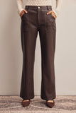 Faux Leather Straight Leg Pants