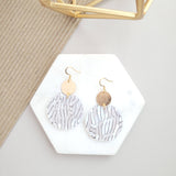 Zoey Earrings - Pearl Black Stripe //Jewelry, Gifts