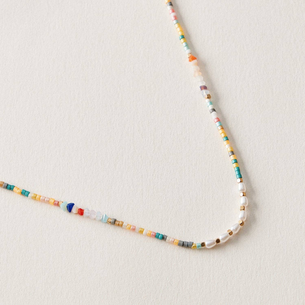Colorful Beaded Pearl Anklet | Boho Summer Jewelry