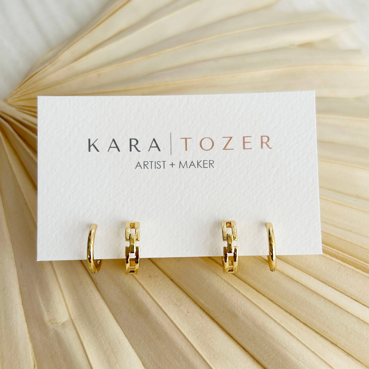 Kara Tozer Chain Hoop Stacking Set