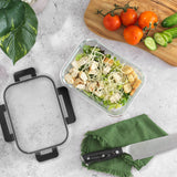 Glass Food Storage Containers with Airtight Lids - Set of 5