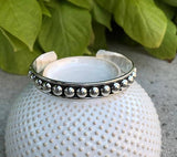Sterling Beaded Cuﬀ